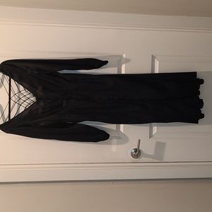 NWT Free People Black V Neck Button Down Maxi Dress